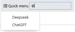 query menu namespace